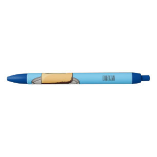 Stylo Noir Illustration du dessin animé Cheesecake