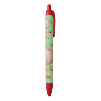 Stylo Noir Illustration rouge de pomme avec la conception