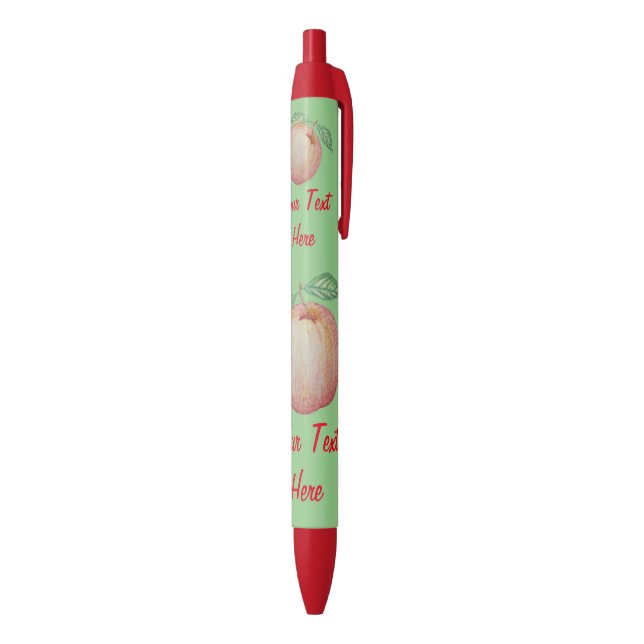 Stylo Noir Illustration rouge de pomme avec la conception (Bas (Vertical))