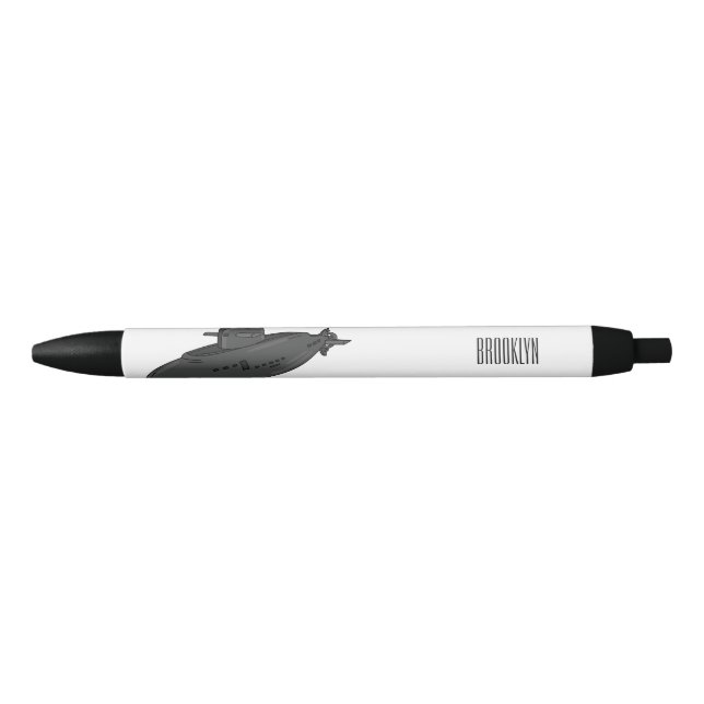 Stylo Noir Illustration sous-marine (Devant)