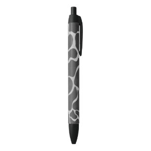 Stylo Noir Impression Giraffe noir et gris clair