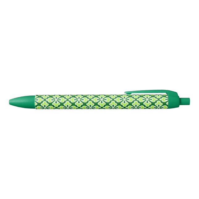 Stylo Noir Impression kimono floral, vert citron et pin (Haut)