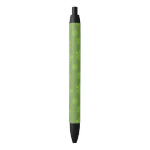 Stylo Noir Impression verte de tortue