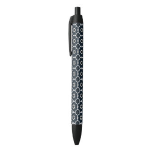 Stylo Noir Imprimé géométrique