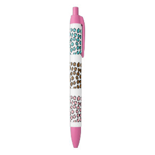 Stylo Noir Imprimé léopard