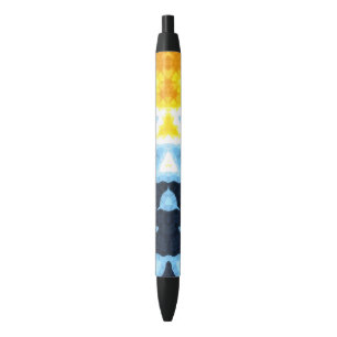 Stylo Noir Indicateur de la fierté AroAce Super géométrique B