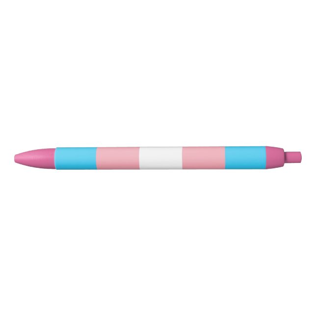 Stylo Noir Indicateur transgenre personnalisé (Devant)