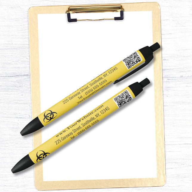 Stylo Noir Industrie du biodanger (Biohazard Industry Black Ink Pen by Office Accessories Shop)