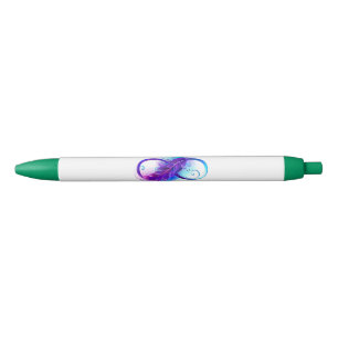 Stylo Noir Infinity with purple feather