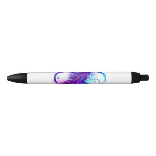 Stylo Noir Infinity with purple feather
