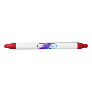 Stylo Noir Infinity with purple feather