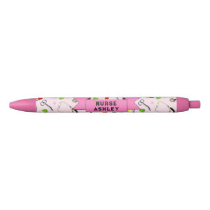 Stylo Noir infirmière personnalisable