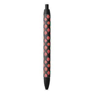 Stylo Noir Jack-o-lanternes d'Halloween en noir