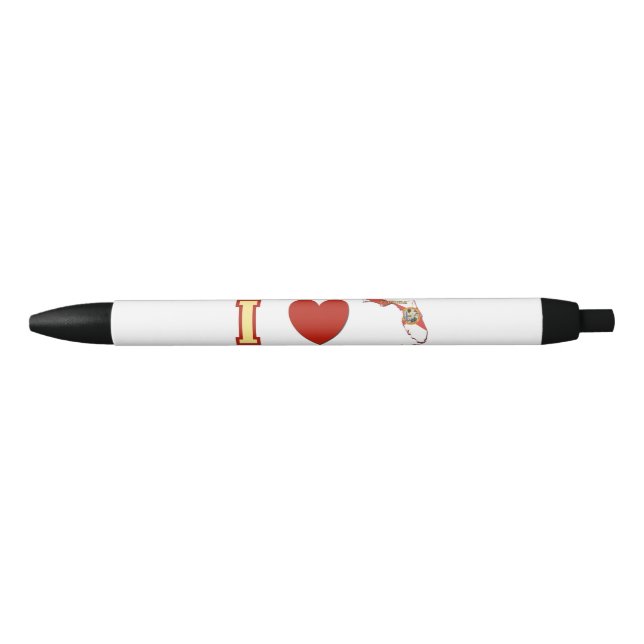 Stylo Noir J'aime la Floride (Devant)