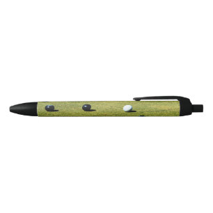 Stylo Noir Jeu De Boules De Pelouse En Action,