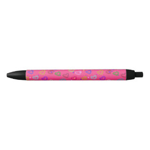 Stylo Noir Joli cœur coloré