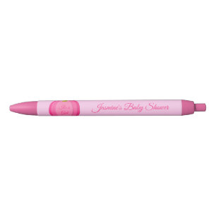 Stylo Noir Joli rose bébé fille Citrouille Baby shower person
