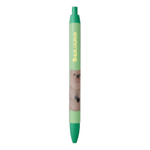 Stylo Noir Joli sourire mignon dessin animé quokka