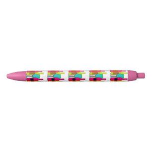 Stylo Noir Jolies bouteilles de vin colorées motif Coque-Mate