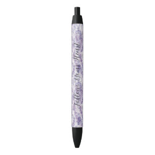 Stylo Noir Jolies Fleurs Lavande Shower Nuptial