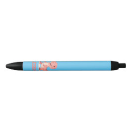 Stylo Noir Jouer Pink T-Rex Dino Avec Nom Enfant