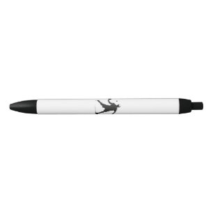 Stylo Noir Joueur de Pickleball Silhouette Sport Design