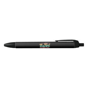 Stylo Noir Joueur de volley-ball Retro Vintage