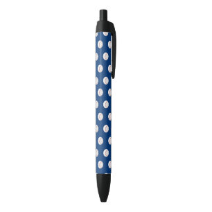 Stylo Noir Joueurs de baseball sport Bleu Blanc Balle Rouge