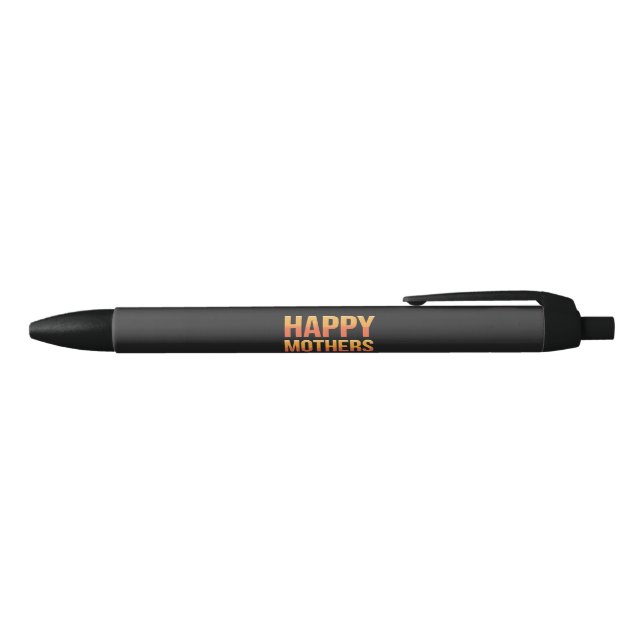 Stylo Noir Jour des mères joyeuses et modernes de Retro (Haut)