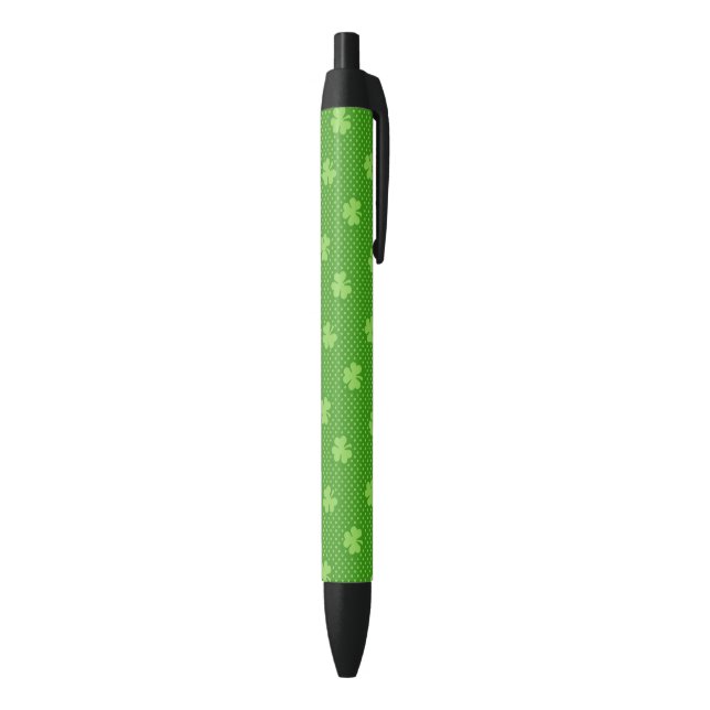 Stylo Noir Jour vert de Patricks de saint de motif de trèfle (Bas (Vertical))