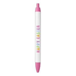 Stylo Noir Joyeuse Typographie Arc-en-ciel colorée de Pâques