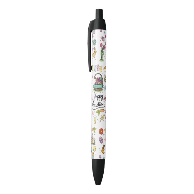 Stylo Noir Joyeux art de Pâques (Haut (Vertical))