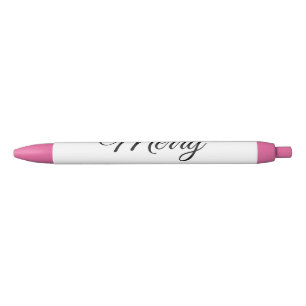 Stylo Noir Joyeux Noël ajoutez nom texte cadeau personnalisé