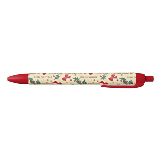 Stylo Noir Joyeux Noël design (Bas)