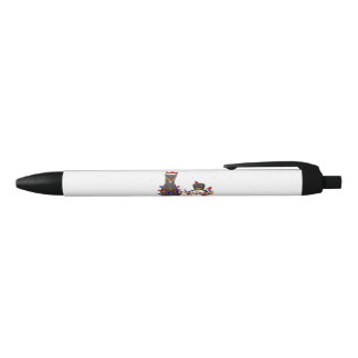 Stylo Noir Joyeux Noël Doberman Snowman fête de Noël