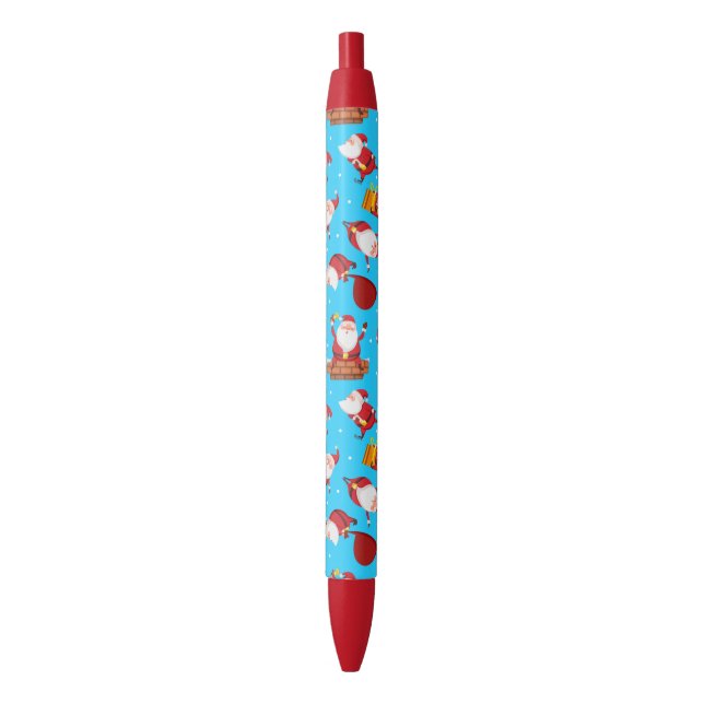 Stylo Noir Joyeux Noël Père Noël | Fêtes de Noël (devant Vertical)