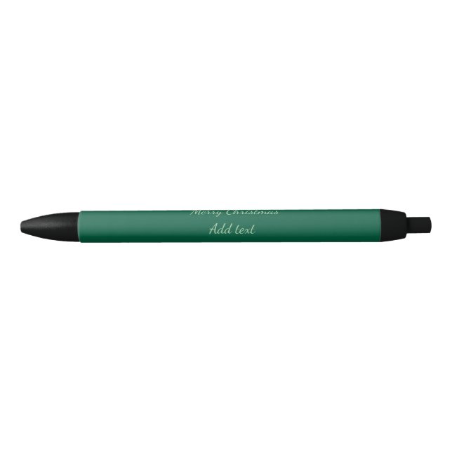 Stylo Noir Joyeux Noël vert plaine solo arrière - plan vacanc (Devant)
