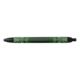 Stylo Noir Kaléidoscope vert