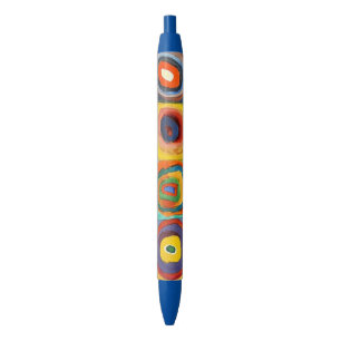 Stylo Noir Kandinsky - Carrés aux cercles concentrés