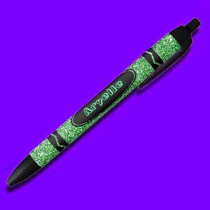 Stylo Noir Kelly Green Parties scintillant Crayon Nom Personn