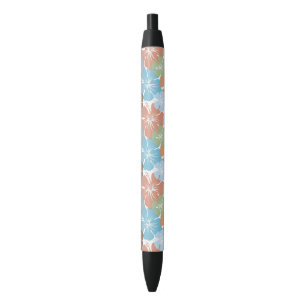 Stylo Noir Ketmie hawaïenne florale