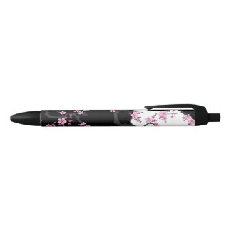 Stylo Noir Kimono japonais Sakura noir et blanc