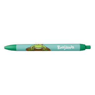 Stylo Noir La grenouille règle drôle dessin de grenouille ver