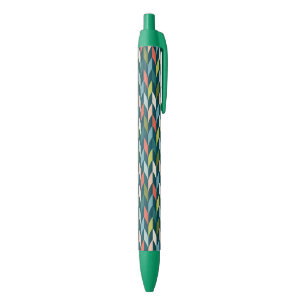 Stylo Noir La moitié du siècle Teal moderne et motif de