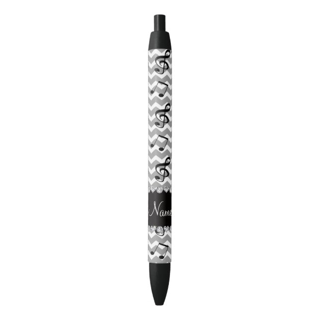 Stylo Noir La musique blanche nommée personnalisée note des (devant Vertical)