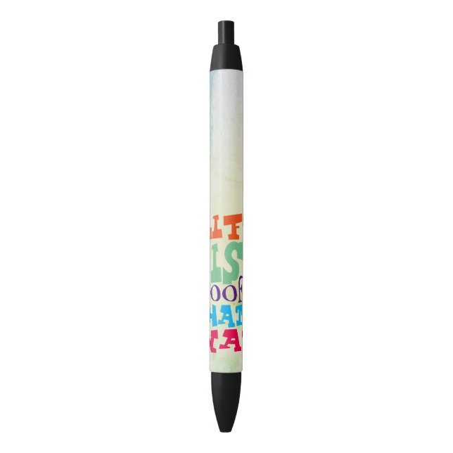 Stylo Noir La vie est géniale de cette façon (devant Vertical)