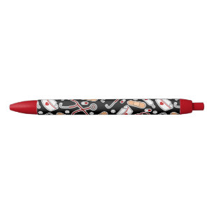 Stylo Noir L'amour des infirmières Imprimer noir