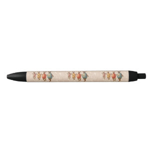 Stylo Noir Lapin de Pâques Œufs Dansants