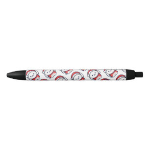 Stylo Noir Lapin mignon de Noël en chapeau de Santa
