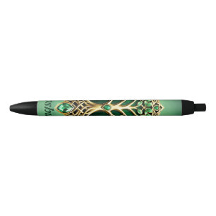 Stylo Noir L'arbre de vie aux noeuds celtiques.
